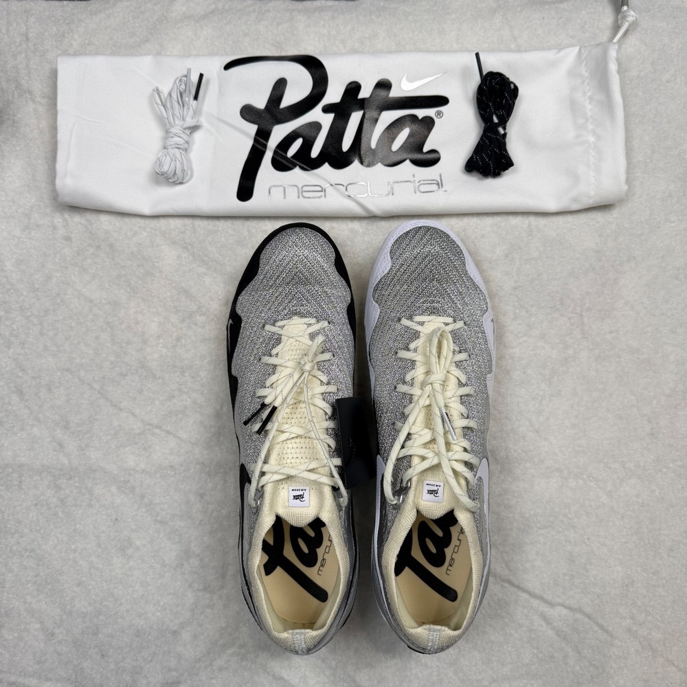 Patta x Nike Mercurial Vapor 16 Elite FG Chrome IQ3365‑001 Men's 9.5